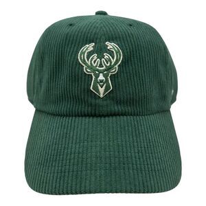 '47 Brand Clean Up Milwaukee Bucks Hat Cap‎ Green Corduroy Strapback Adjustable